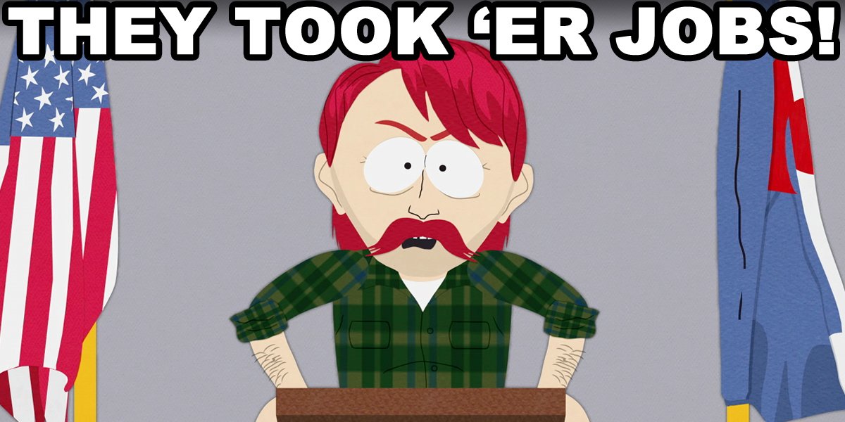 South Park scene about AI taking jobs.